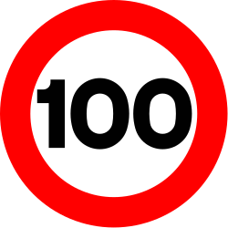 Velocidad máxima 100 km/h