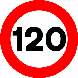 Velocidad máxima 120 km/h