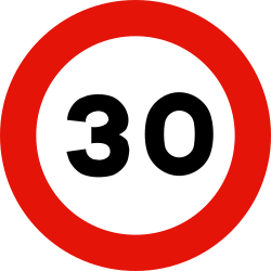 Velocidad máxima 30 km/h