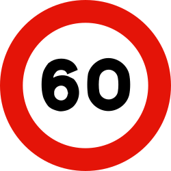 Velocidad máxima 60 km/h