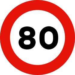 Velocidad máxima 80 km/h