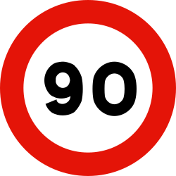 Velocidad máxima 90 km/h