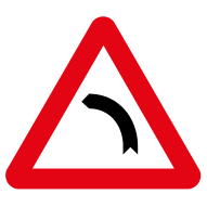Curva peligrosa a la izquierda