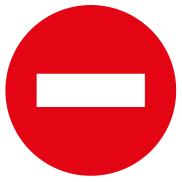 Circulación prohibida ambos sentidos