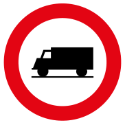 Prohibido para camiones