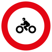 Prohibido para motocicletas