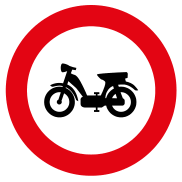 Prohibido para ciclomotores