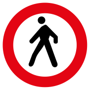 Prohibido el paso para peatones