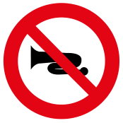 Prohibido el uso del claxon