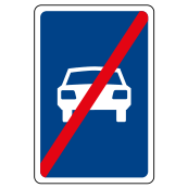 Fin de vía para automóviles